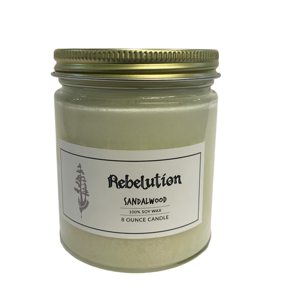 Sandalwood Scented Soy Wax Candle